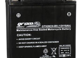 Akumulator motocyklowy Grom GTX20CH-BS 12v18Ah 270a l+