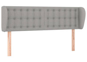 Zagłówek uszak jasnoszary 147x23x78/88 cm tkanina WM-3117576