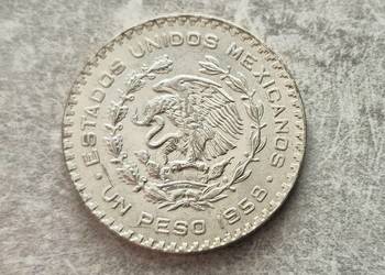 444) MEKSYK srebro - 1 Peso - 1958 r.