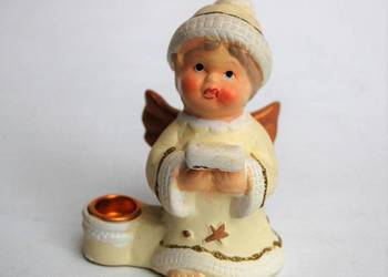 Ceramiczny aniołek świecznik figurka ceramika Boże Narodzenie