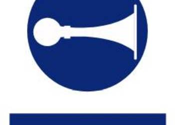 Naklejka BHP Używaj sygnału dźwiękowego GL055