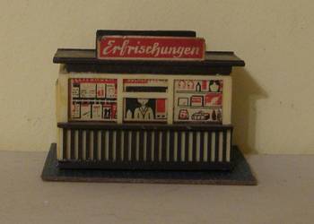 Domek na makietę Nr 34 , kolejka, kiosk , skala H0