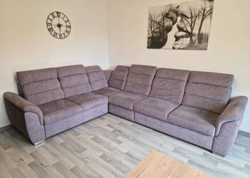 Duży narożnik z funkcją spania, rogówka