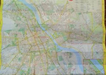 Dekoracyjna mapa Warszawy