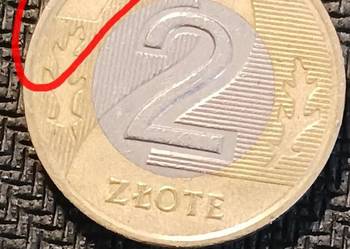 2 złote 1995 r nr. 2 Podwójne obrzeże - błąd mennicy