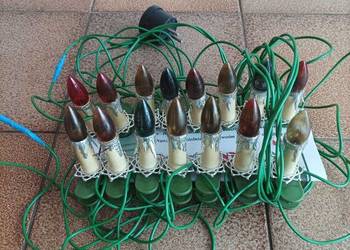 Stare zabytkowe lampki choinkowe z czasów PRL