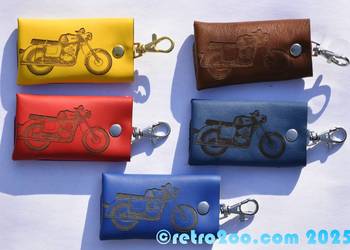 Etui skórzane brelok MZ TS 125 150 DDR PRL kluczyk kluczyki skórzane skóra