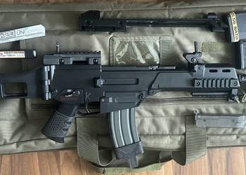 Replika ASG karabin g36C JG AEG magazynki m4 szyny Kolimator bateria lipo