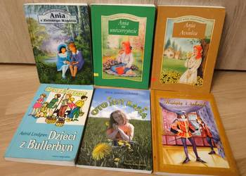 Lektury szkolne – Ania z Zielonego Wzgórza + Dzieci z Bullerbyn + inne