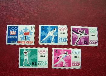 ZSRR 1964 MNH Mi. 2866/70 Sport Olimpiada Insbruck 64