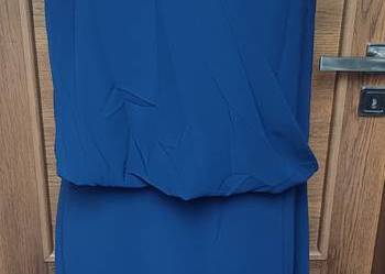 Elegancka granatowa sukienka bez rękawów Taranko 34
