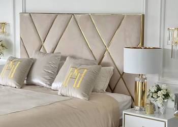Łóżko Tapicerowane Glamour 180x200 Beżowe Imperial Meble Premium