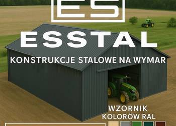 Duży GARAŻ BLASZANY |Wiata -  Magazyn - Rolniczy |ZADASZENIE - ESSTAL-