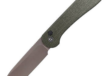 Nóż składany CIVIVI Button Lock Elementum Dark Green Micarta, Gray Stonewa…
