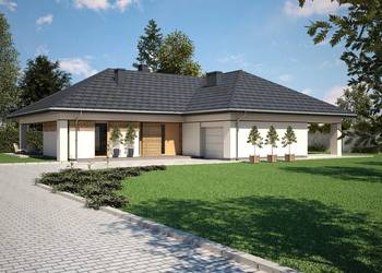Projekt Domu Parterowego- NOWOCZESNA WILLA B678