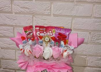 Kielich komunijny Komunia Święta dla dziewczynki  różowy Prezent