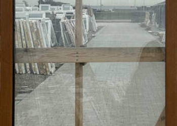 OKNA KacprzaK Witryna 85X208 FIX Używany PCV Plastikowy Złoty Dąb