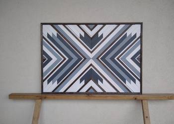 Obraz mozaika panel ścienny z drewna 64 x 90 cm.