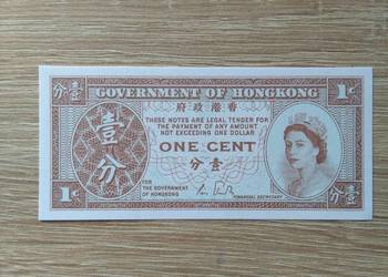 Banknot 1 cent Hong Kong