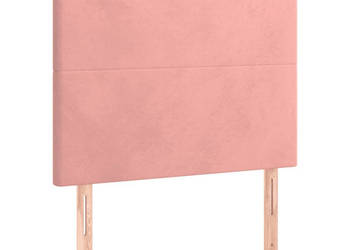 Zagłówek do łóżka z LED różowy 90x5x118/128 cm aksamit WM-3122185