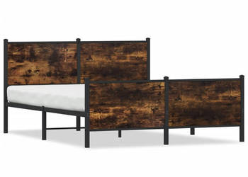 Łóżko Czarne Metalowe Rama Łóżka Metalowa Ze Stelażem 140x190 cm WM-3301351
