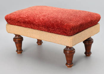 =ARTexpert= Podnóżek Ludwik Gobelin tapicerka welur