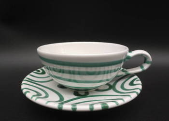 Filiżanka ze spodkiem austriackiej marki Gmundner Keramik