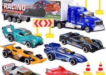 autka metalowe zestaw resorówek + znaki ZA4005