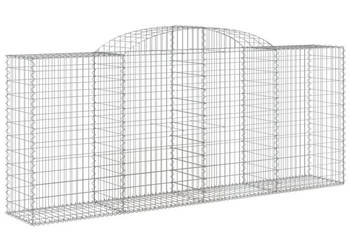 Kosze gabionowe 2 szt 300x50x120/140 cm galwanizowane żelazo WM-3146719