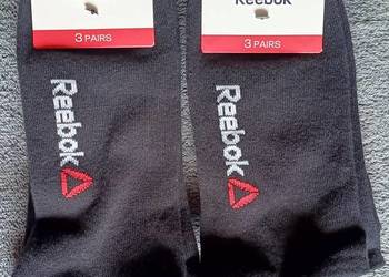 REEBOK skarpety 3-pak, rozmiary 40-42 i 43-45, kolor czarny