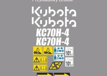 Naklejki oklejenie KUBOTA KC 40 50 70 80 110 120 Zamiennik