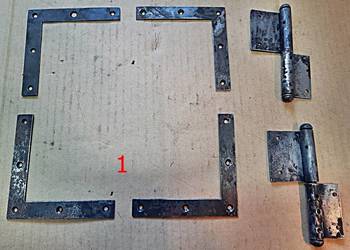 Kątowniki 10cm x 10cm z zawiasami do starych okien