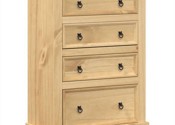Komoda Corona 80x43x114 cm lite drewno sosnowe WM-4005672