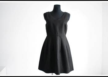 CAMAIEU sukienka mała czarna fakturowany materiał 40 L
