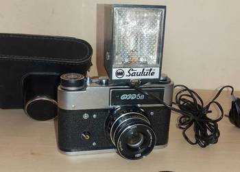 Aparat fotograficzny Fed 5 z lampa .
