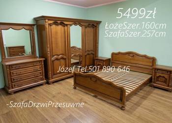 Meble sypialniane / łóżko - szafa - szafki - nocne - stelaż
