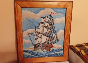 żaglowiec-obraz krzyżykowy żaglowiec-obraz krzyżykowy