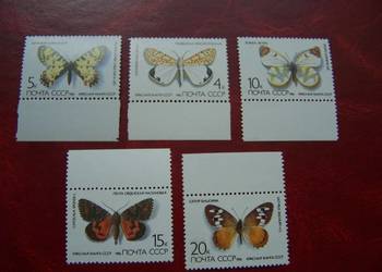 ZSRR 1986 MNH Mi. 5584/88 Fauna Owady Motyle  a