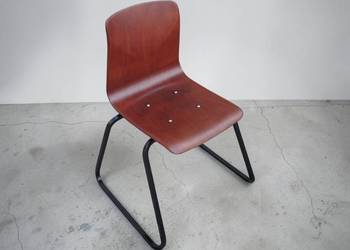 Krzesło szkolne vintage - Elmar Flototto - Sklejka, Stal - Krzesło Galva