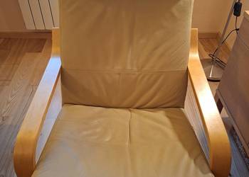 Używany fotel IKEA POANG skórzany