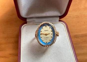 Pozłacany zegarek/pierścionek Czajka