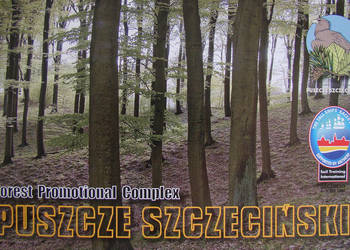 PUSZCZE SZCZECIŃSKIE - Mapa. Teksty w j. ang.