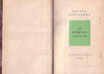 (9577) CI KTÓRYCH ZNAŁAM – HELENA DUNINÓWNA