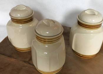 Mirostowice duże pojemniki kuchenne porcelana design PRL
