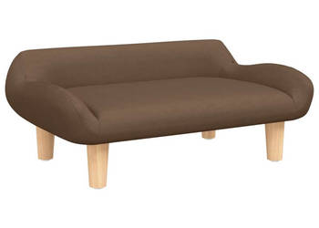 Sofa dla dzieci brązowa 70x40x24 cm obita tkaniną WM-3196346