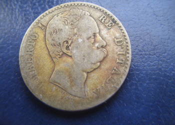 Stare monety 2 lir bezz daty Włochy srebro