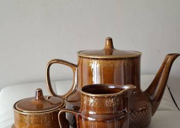 Zestaw kawowy vintage porcelit Tułowice dzbanek mlecznik cukiernica prl