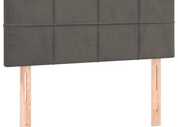 Zagłówek do łóżka z LED ciemnoszary 80x5x78/88 cm aksamit WM-3121643