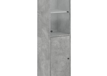 Szafka ze szklanymi drzwiami szarość betonu 35x37x142 cm WM-836444