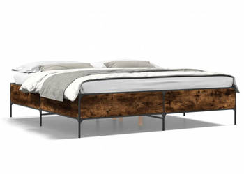 Rama łóżka przydymiony dąb materiał drewnopochodny 200x200cm WM-3279779
